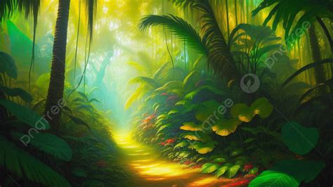 Fond Jungle Nature For T Tropicale Peinture G N Rative Ai Illustrations