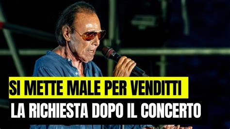 Antonello Venditti è successo dopo il concerto Daspo per lui cosa