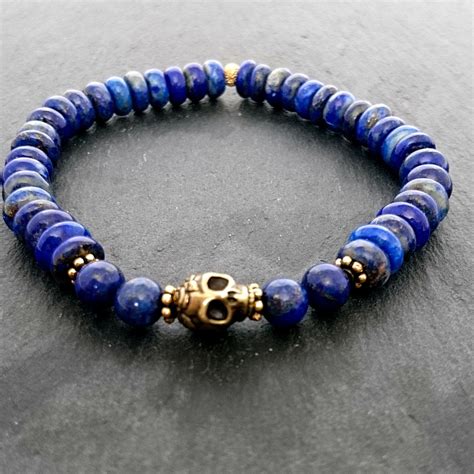 Lapis Lazuli Bracelet Men S Lapis Lazuli Jewellery Gifts For Him Mens