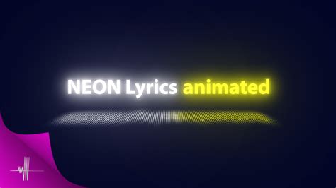 Neon Lyrics Animated After Effects Templates Motion Array