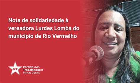 Nota de solidariedade à vereadora Lurdes de Rio Vermelho