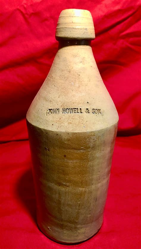 Vintage Stoneware Alebeer Bottle John Howell And Sons