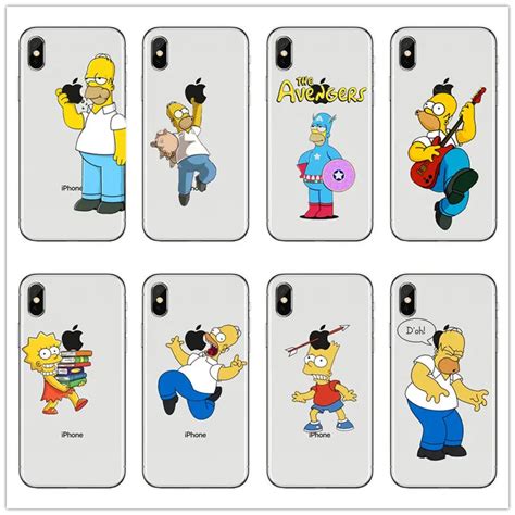 Homero J Simpson claro estuche para teléfono de PC duro para iPhone