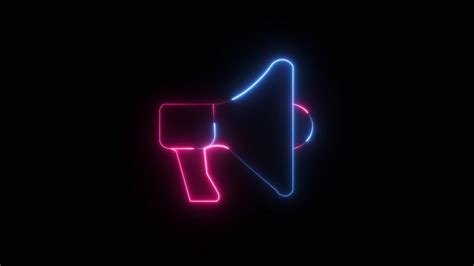 Glowing neon Viral Marketing icon sign animation. 52602125 Stock Video ...