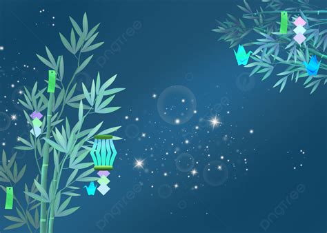 Blue Wishing Tree Tanabata Background Wallpaper Tanabata Blue