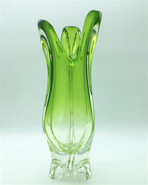 Green Murano Vase By Fratelli Toso 1960s 63227