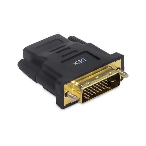 Adaptador Dvi D Macho Hdmi Femea Dex Blue Distribuidora