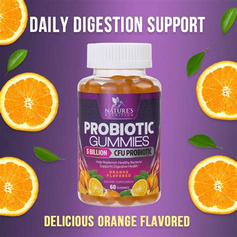 Daily Probiotic Gummies Extra Strength 5 Billion Cfu Probiotics For