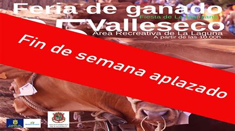 Valleseco Aplaza Los Actos Del Fin De Semana De La Fiesta De La Manzana