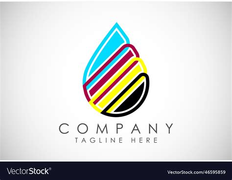 Digital printing logo design template logo Vector Image