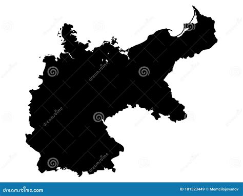 Map Of German Empire Cartoon Vector | CartoonDealer.com #181323449