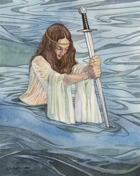 Lady Of The Lake By Davidhoffrichter On Deviantart Fantasy Art King Arthur Legend Art