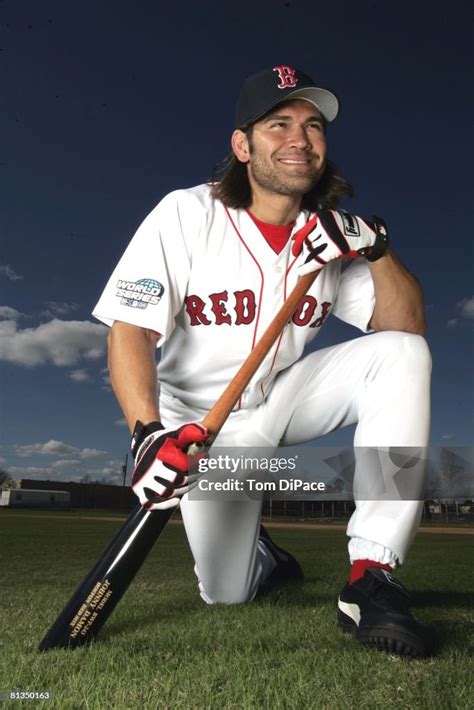 Portrait Of Boston Red Sox Johnny Damon During Spring Training Fort