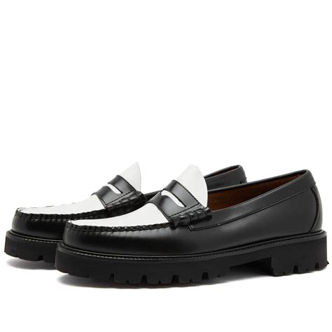 Bass Weejuns Larson 90s Loafer Black And White Leather End