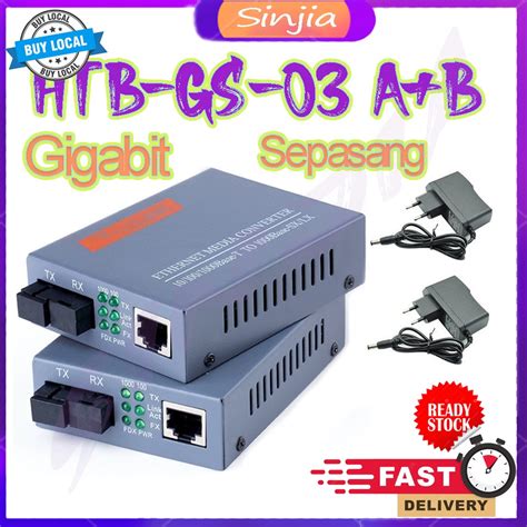 Jual Gigabit Htb Gs 03 1000mbps Media Converter Htb Gs 03 A B Sepasang