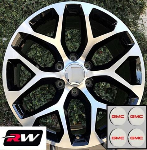 X Inch Gmc Yukon Factory Style Snowflake Wheels Machined Black