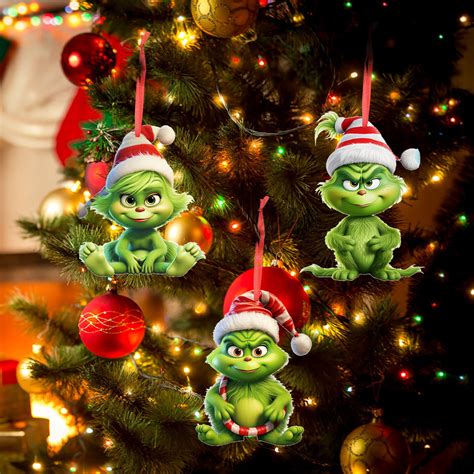 Grinch Christmas Decorations Grinch Christmas Tree Tking Fashion 2023 Acrylic Christmas Tree