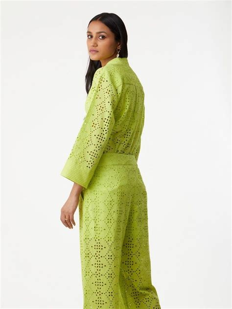 Buy Green Cutwork Embroidered Cotton Co Ord Set Of 2 VJ67JUN102