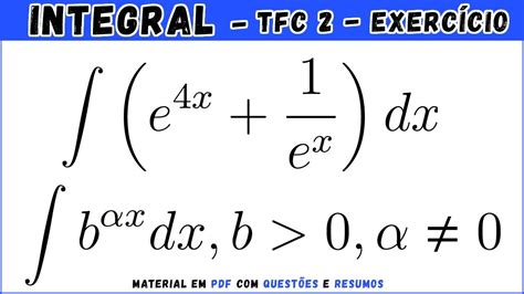 Exercícios De Integração Imediata Questões 34 A 35 Cálculo Integral