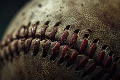 Captivating Baseball Extreme Closeup Photo Generate Ai Stock Photo