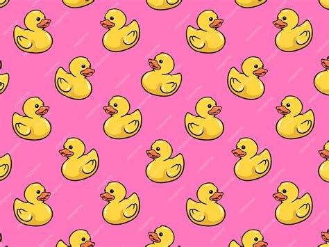 Premium Vector Rubber Duck Pattern