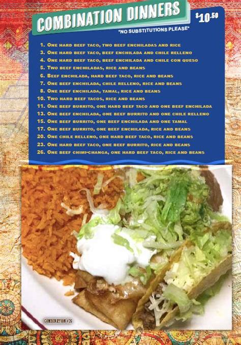 Menu At Fiesta Tapatia Restaurant Granger Heritage Square Dr