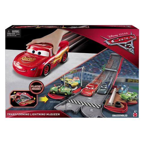 Mattel Disney Pixar Cars 3 Transforming Lightning Mcqueen Playset FCW03