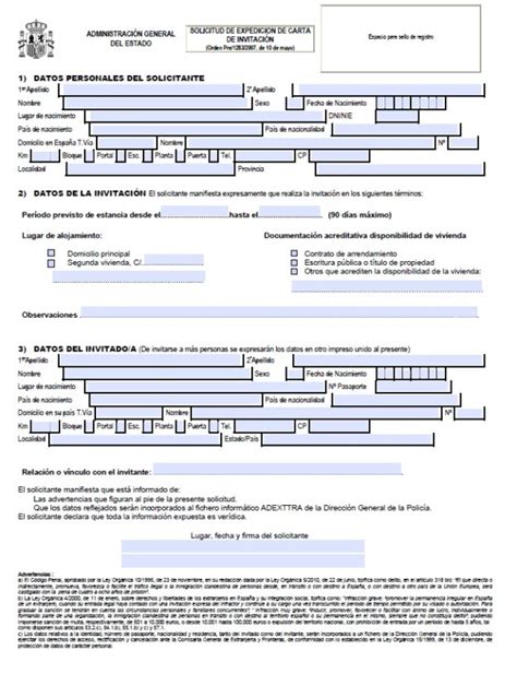 Solicitud De Expedicion De Carta De Invitacion Pdf Document Images