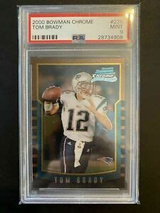 2000 Bowman CHROME TOM BRADY Rookie RC 236 PSA 9 Mint CHROME New