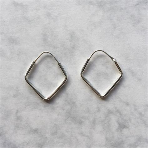 Square Hoops In Sterling Silver Eline Rosina