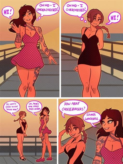 The Comic Strip Shows Two Women In Bathing Suits Talking To Each Other