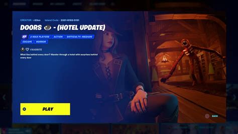 DOORS Hotel Update Trying To Stay Alive Fortnite Creative