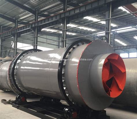 High Temperature Revolving Cylinder Drum Dryer Silica Sand Browncoal