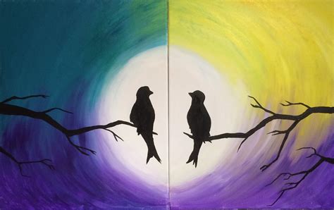 Bird Silhouette Painting at PaintingValley.com | Explore collection of ...