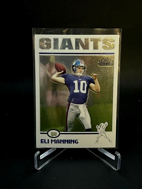 2004 Topps Chrome Football Eli Manning Rookie Rc Card 205 Ebay