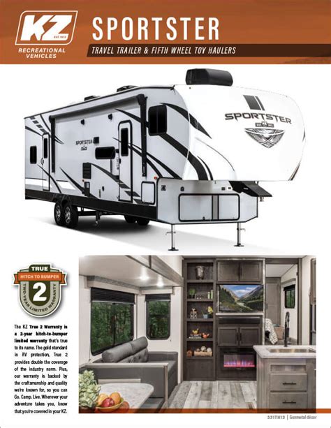 Sportster Travel Trailer And Fifth Wheel Toy Haulers Kz Rv