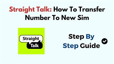 Straight Talk How To Transfer Number To New Sim Youtube