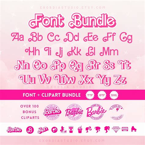 Retro Barbi Font Svg And Otf Ttf Canva And Cricut Compatible Etsy Hong Kong