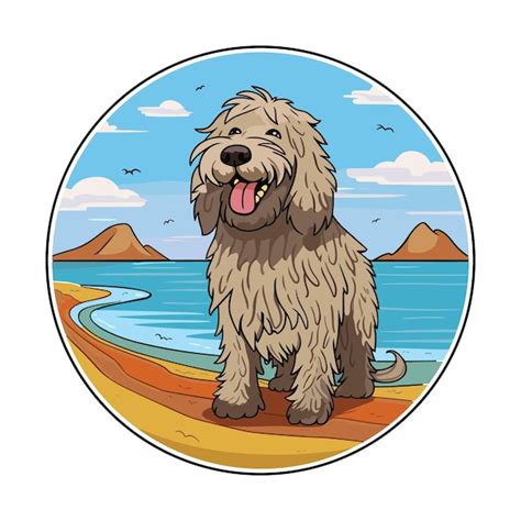 Bergamasco Chien Berger Race De Chien Dessin Anim Kawaii Personnage