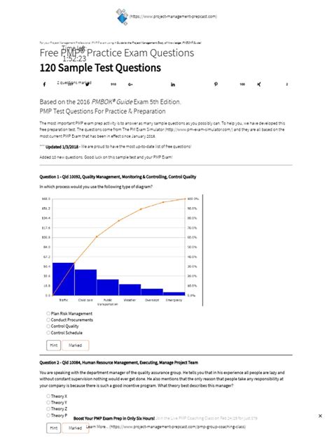 Free Pmp Practice Exam Questions 120 Sample Test Questionspdf