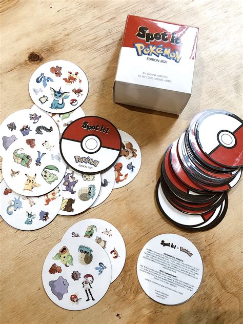 POKEMON Spot It Dobble Card Game PRINTABLE Pdf File 57 Etsy Canada