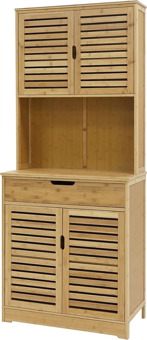 Amazon Mupater Kitchen Pantry Cabinet Hutch Storage With Microwave