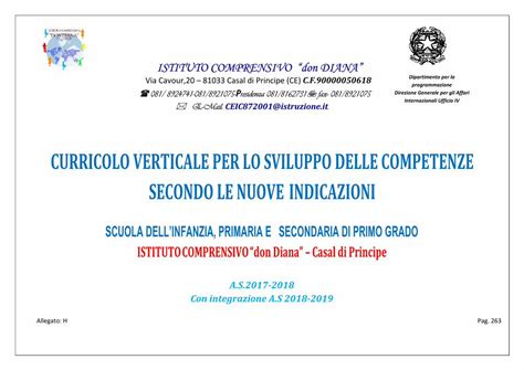 Pdf Curricolo Verticale Per Lo Sviluppo Delle Competenze