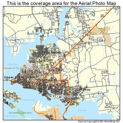 Aerial Photography Map of Panama City, FL Florida