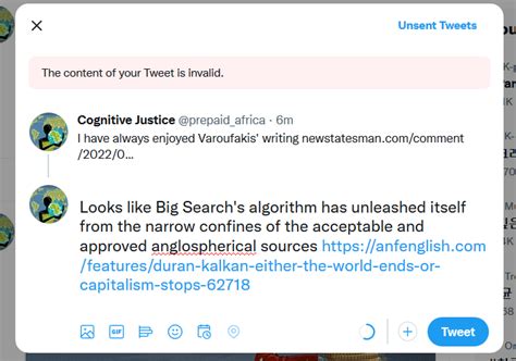 Cognitive Justice On Twitter This Is Algorithmic Control