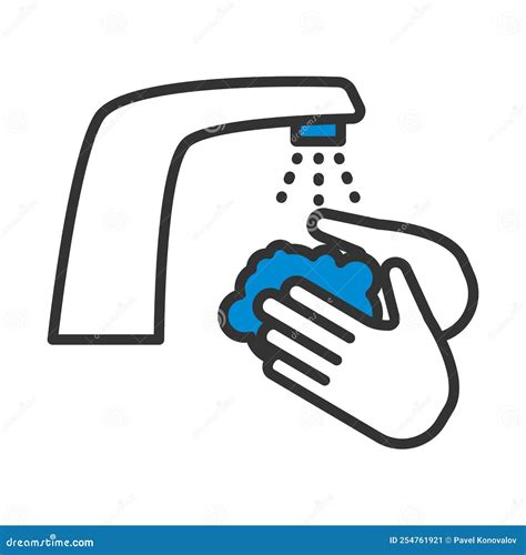 Hand Washing Icon Stock Vector Illustration Of Drawing 254761921