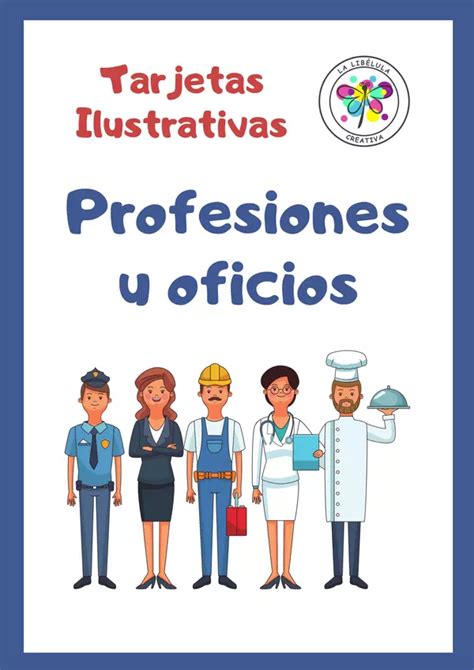 Tarjetas Ilustrativas Profesiones Oficios Espa Ol Recortar Color