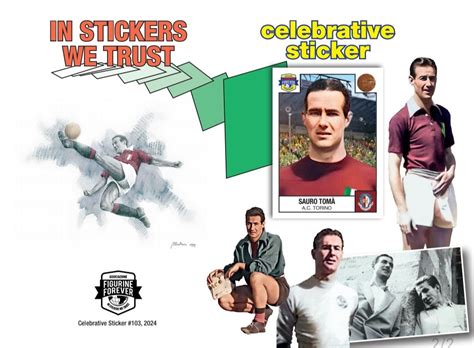 Celebrative Sticker 103 Il Grande Torino Sauro Toma Figurine