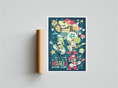 Super Mario Poster | Super Mario Prints | Retro Game Poster ...