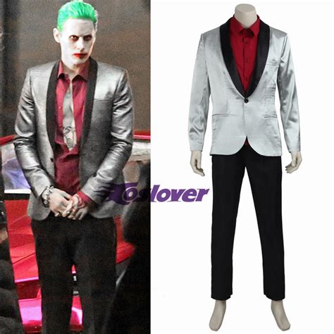 Jared Leto Suicide Squad Joker Silver Tuxedo For Men